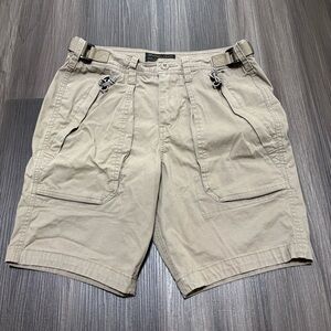 Abercrombie & Fitch Shorts Men’s 28 Khaki Cargo Paratrooper Adjustable Waist